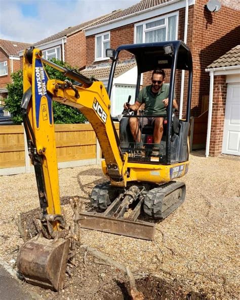 digging with a mini digger